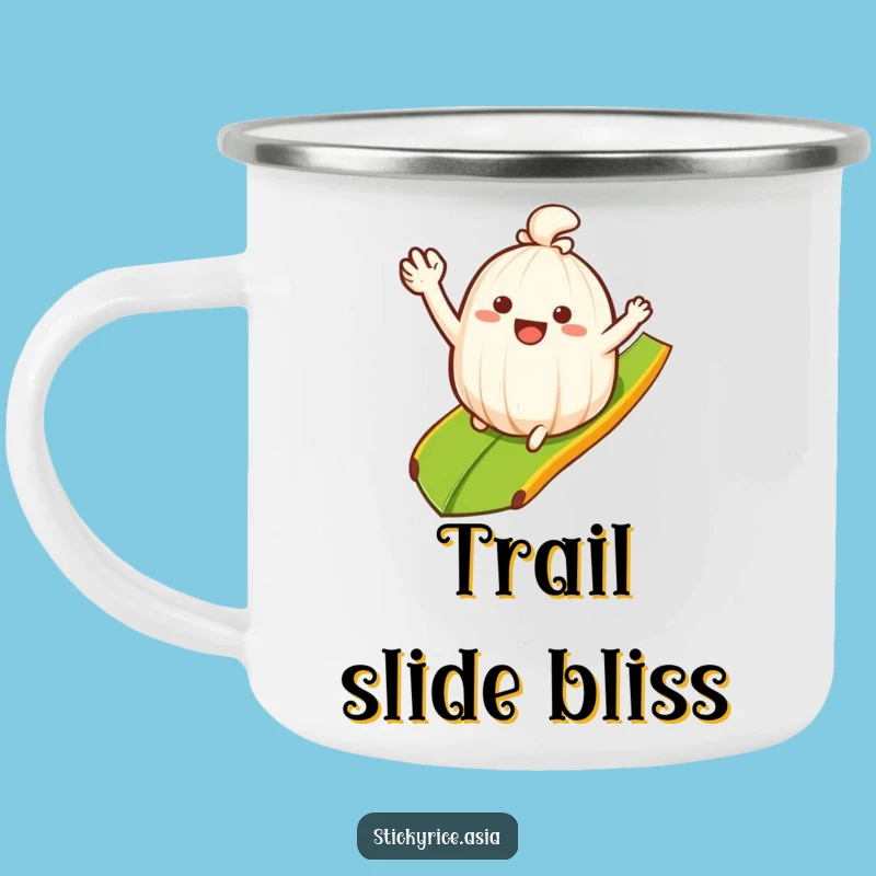 Funny Rice Camp Mug: Sliding Fun Drinkware, Great Funny Gift