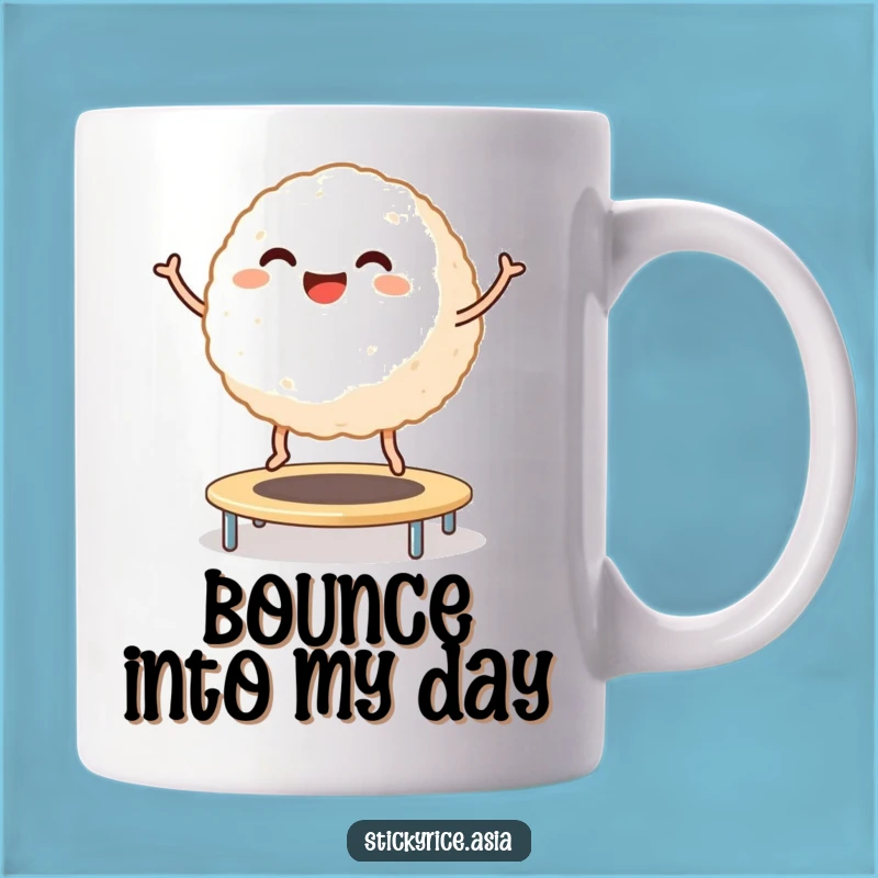 Funny Rice Ball Mug: Joyful Bouncing Trampoline Treat, Perfect Gift