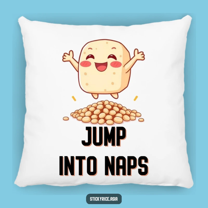 Funny Rice Cake Leap Pillow: Cuddle Up with Cheer!