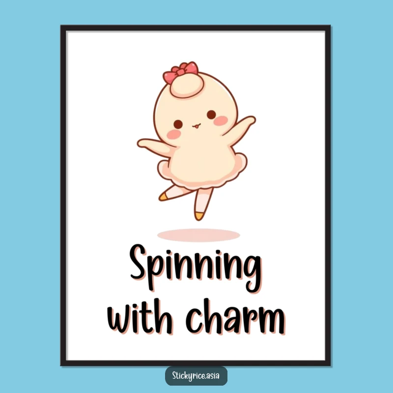 Funny Mochi Ballet Digital Art: Instant Charm for Your Space!