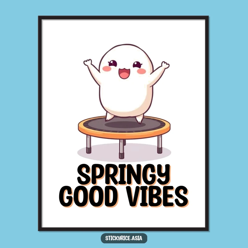 Funny Dumpling Trampoline Digital Art: Instant Joy for Your Walls!