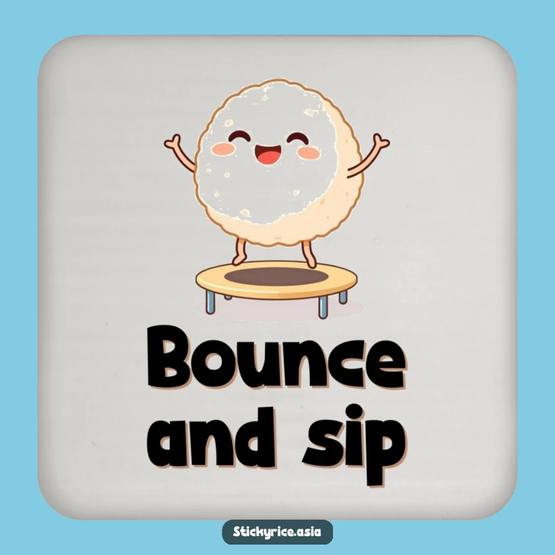 Funny Rice Ball Coaster: Trampoline Fun Art, Perfect Funny Gift