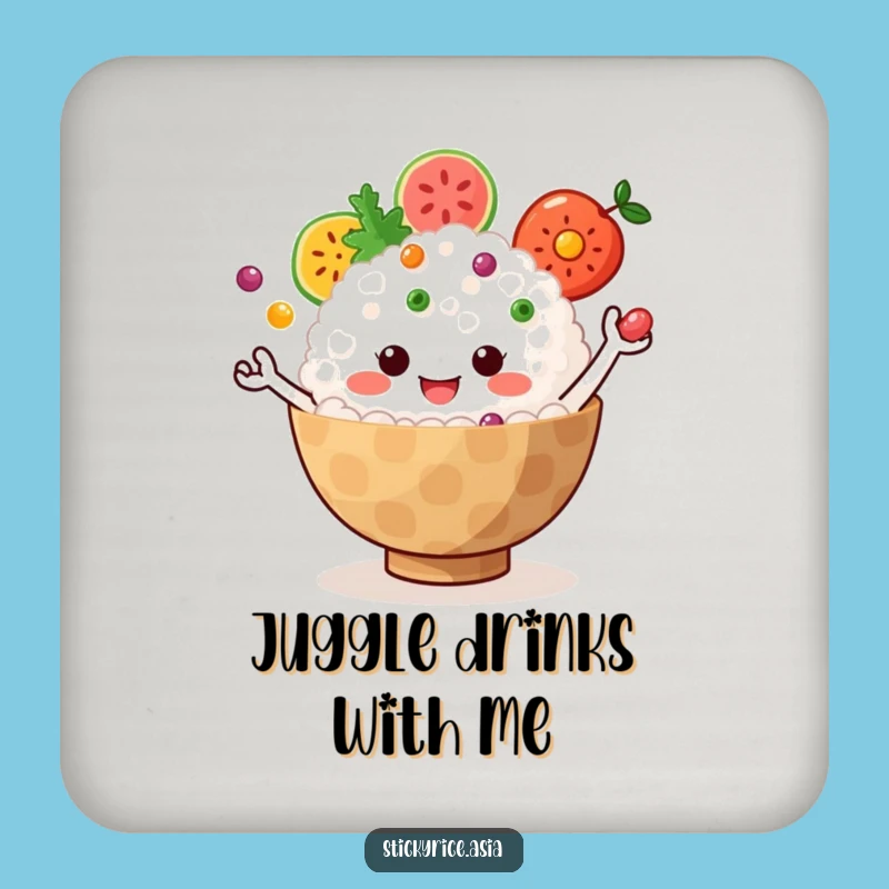Funny Rice Coaster: Juggling Fun Art, Perfect Funny Gift