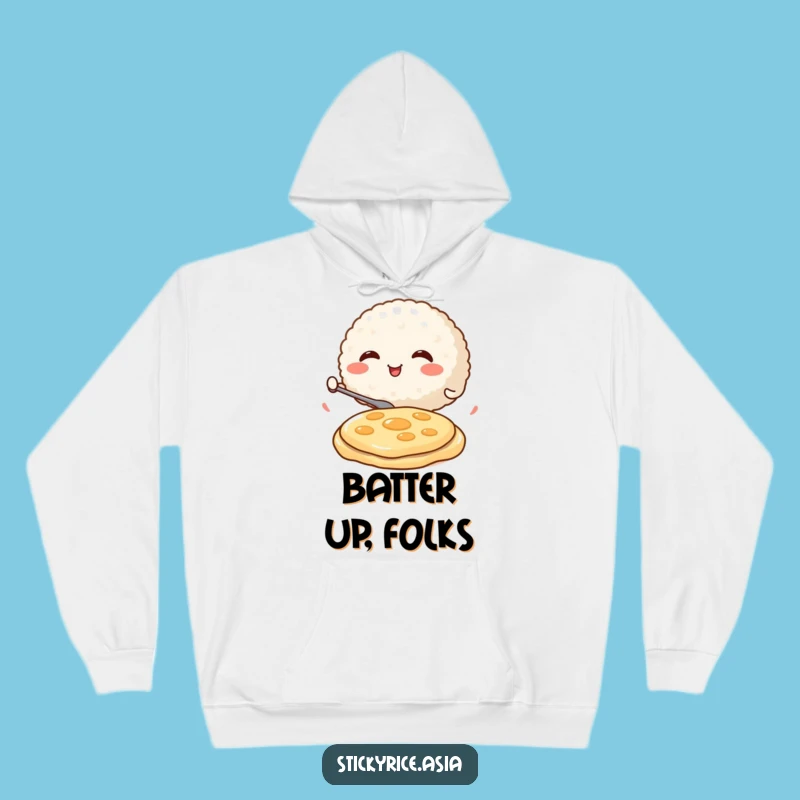 Funny Rice Ball Hoodie: Cozy Up with Breakfast Flipping Fun.