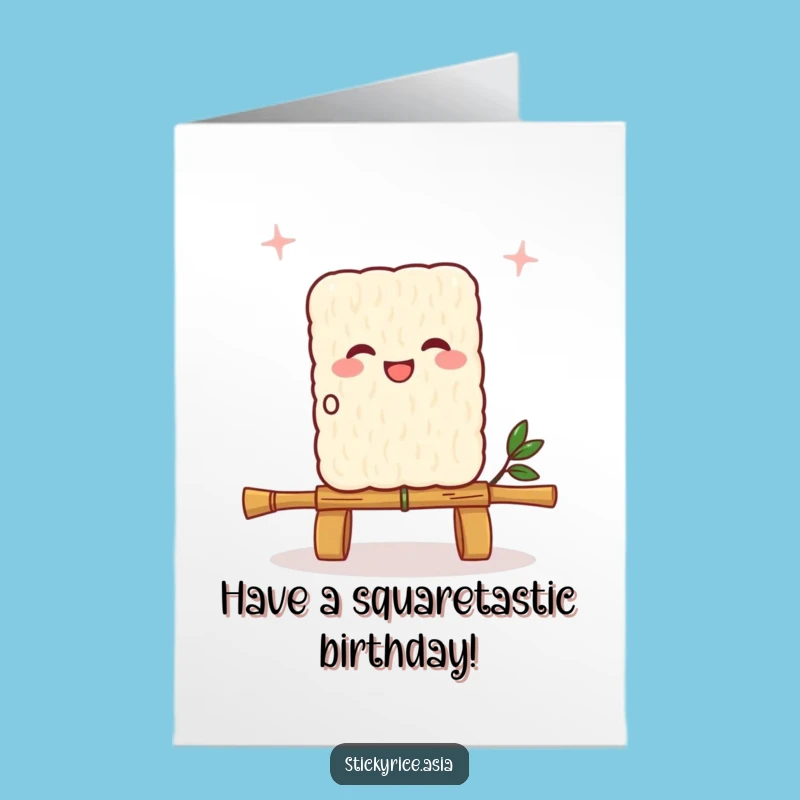 Free Printable Birthday Card Joyful Dumpling Skipping Downloadable Fun