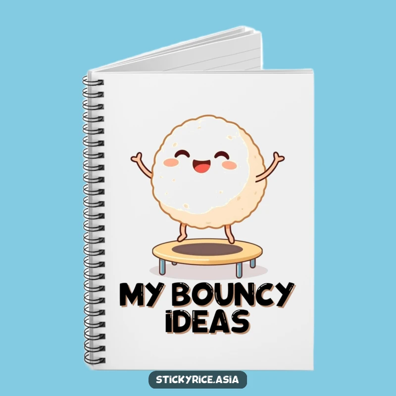 Funny Rice Ball Notebook: Trampoline Fun Planner, Humorous Gift