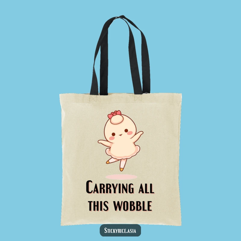 Funny Mochi Ballet Tote Bag: Carry Your Grace (or Lack Thereof)!