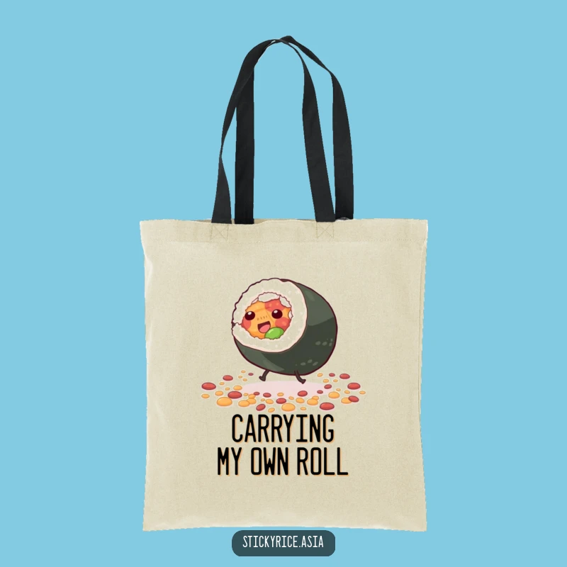Funny Sushi Roll Tote Bag: Carry Your Sushi Joy Anywhere.